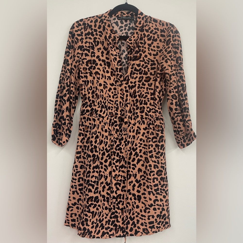 Dynamite Leopard Print Dress